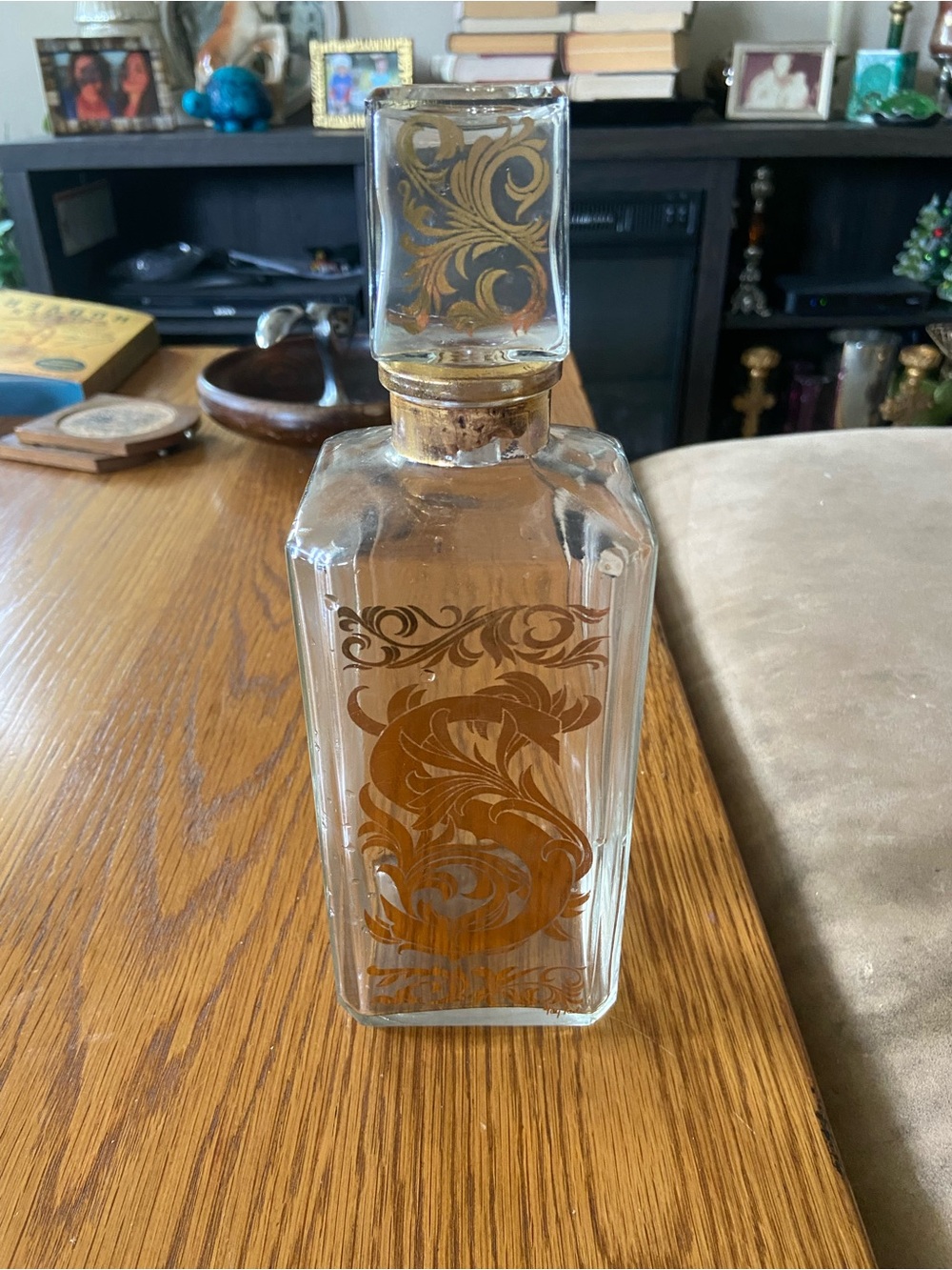 Vintage MCM Gay Fed Studio Glass Liquor Decanter